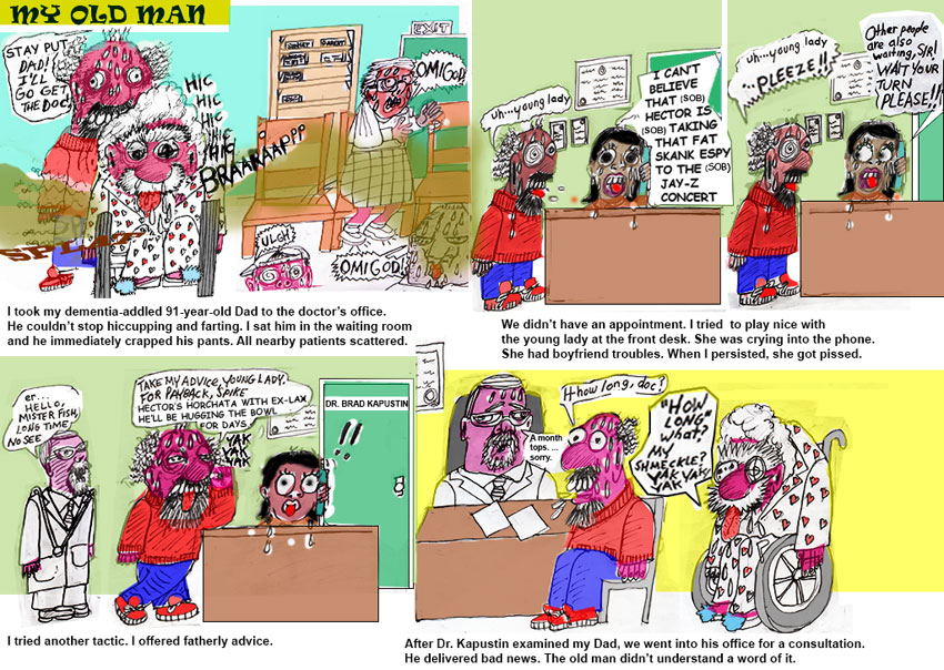 Scene4 Magazine: Comics - "My Old Man - Spike It With Ex-Lax" | Elliot Feldman | October 2012 | www.scene4.com