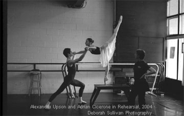 Alexandra Upson and Adrian Cicerone in Rehearsal, 2004 
Deborah Sullivan Photography